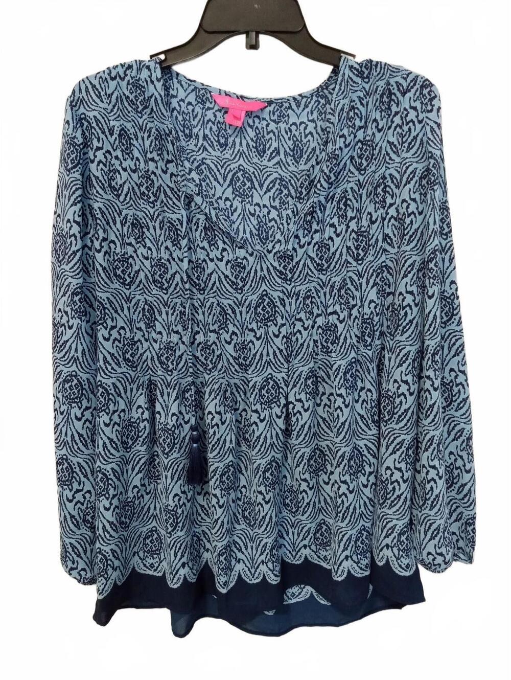 Lilly Pulitzer Marlina Tunic Dress Blue Printed M